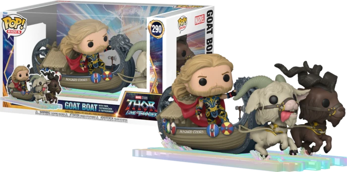 The Amazing Collectables Latest Additions Funko Pop! Rides - Thor 4: Love And Thunder - Thor, Toothgnasher & Toothgrinder With Goat Boat 3 The Amazing Collectables Latest Additions Funko Pop! Rides - Thor 4: Love And Thunder - Thor, Toothgnasher & Toothgrinder With Goat Boat