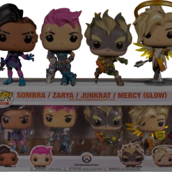 The Amazing Collectables Funko Pop! Overwatch - Sombra, Zarya , Junkrat & Mercy Glow In The Dark - 4-Pack Video Games