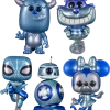 The Amazing Collectables Funko Pop! Pops With Purpose - Spider-Man, Cheshire Cat, Sulley, Minnie Mouse & BB-8 Make A Wish Blue Metallic -Bundle (Set Of 5) Bundles