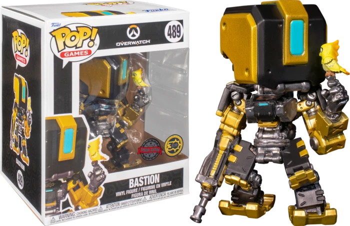 The Amazing Collectables Funko Pop! Overwatch - Bastion Metallic Gold Blizzard 30th Anniversary 6" Super Sized #489 Video Games 3 The Amazing Collectables Funko Pop! Overwatch - Bastion Metallic Gold Blizzard 30th Anniversary 6" Super Sized #489 Video Games