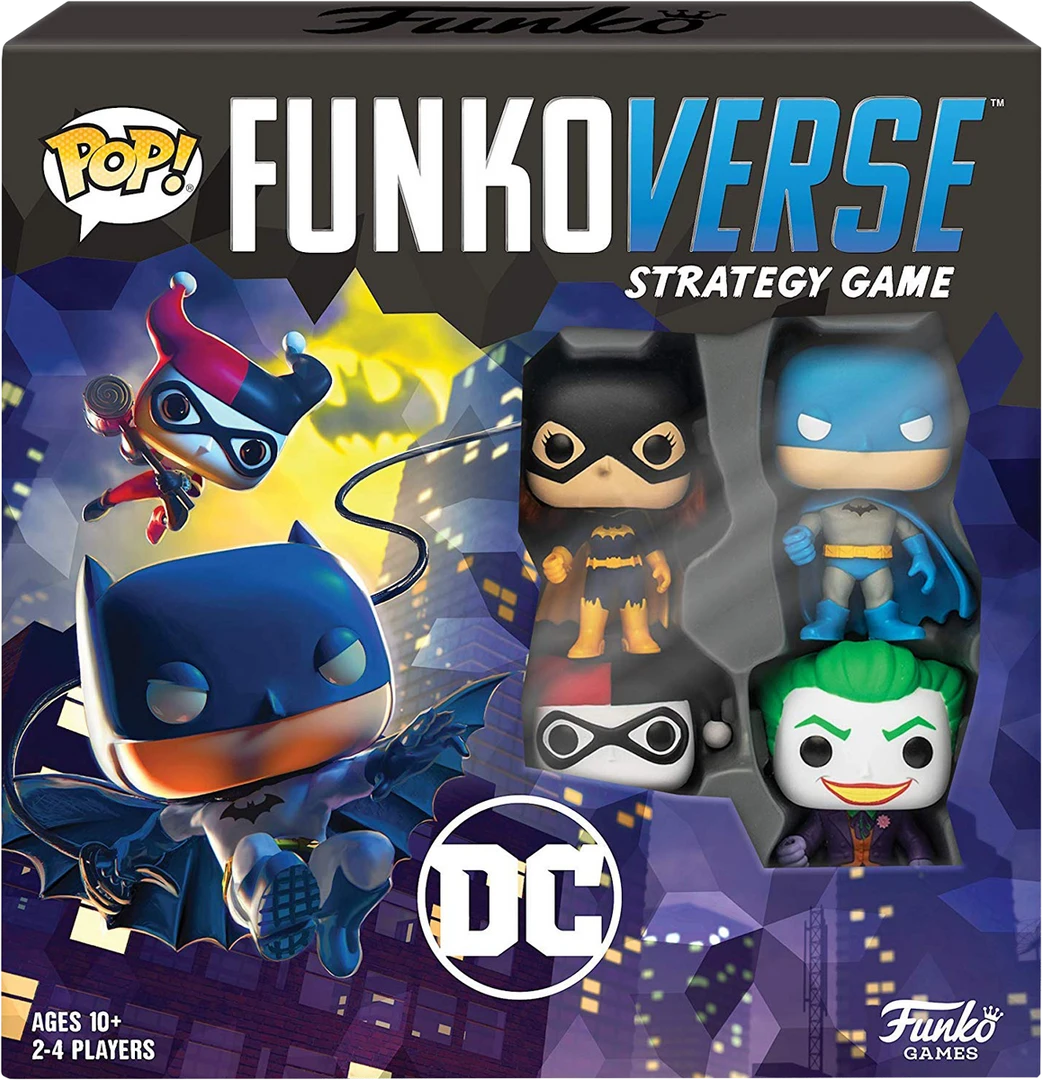 The Amazing Collectables Funkoverse - Batman - Batman, Batgirl, Harley Quinn & Joker Pop! - Strategy Game 4-Pack 3 The Amazing Collectables Funkoverse - Batman - Batman, Batgirl, Harley Quinn & Joker Pop! - Strategy Game 4-Pack
