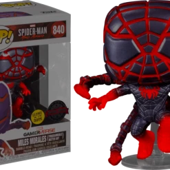 The Amazing Collectables Funko Pop! Marvel’s Spider-Man: Miles Morales - Miles Morales In Programmable Matter Suit Jumping Glow In The Dark #840