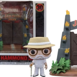 The Amazing Collectables Movies Funko Pop! Jurassic Park - John Hammond With Park Gates Movie Moments #30
