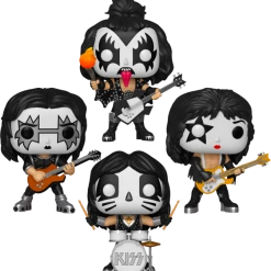The Amazing Collectables Bundles Funko Pop! Kiss - I Was Made For Poppin' You Glow In The Dark - Bundle (Set Of 4)