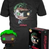 The Amazing Collectables Funko Pop! Batman: Death Of The Family - The Joker Glow In The Dark - Vinyl Figure & T-Shirt Box Set Latest Additions