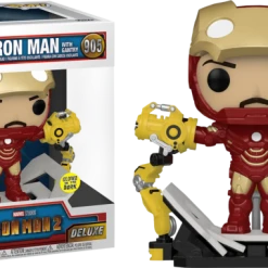 The Amazing Collectables Latest Additions Funko Pop! Iron Man 2 - Iron Man MKIV With Gantry Glow In The Dark Deluxe #905
