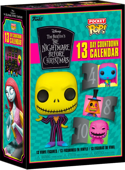 The Amazing Collectables Funko Pop! The Nightmare Before Christmas - 13 Day Pocket Pop! Vinyl Countdown Calendar Blacklight ✨ 3 The Amazing Collectables Funko Pop! The Nightmare Before Christmas - 13 Day Pocket Pop! Vinyl Countdown Calendar Blacklight ✨