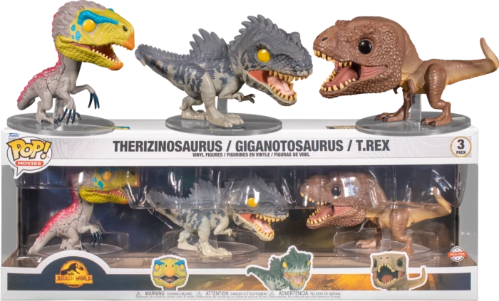 The Amazing Collectables Funko Pop! Jurassic World: Dominion - Therizinosaurus, Giganotosaurus & T-Rex - 3-Pack 3 The Amazing Collectables Funko Pop! Jurassic World: Dominion - Therizinosaurus, Giganotosaurus & T-Rex - 3-Pack