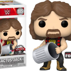 The Amazing Collectables Funko Pop! WWE - Cactus Jack With Trash Can With Enamel Pin #105