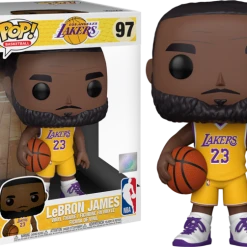 The Amazing Collectables Funko Pop! NBA Basketball - LeBron James L.A. Lakers Yellow 10" #97