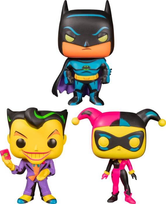 The Amazing Collectables Funko Pop! Batman: The Animated Series - Blacklight - Bundle (Set Of 3) 3 The Amazing Collectables Funko Pop! Batman: The Animated Series - Blacklight - Bundle (Set Of 3)