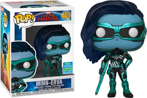 The Amazing Collectables Funko Pop! Captain Marvel (2019) - Minn-Erva #487 (2019 SDCC Exclusive)