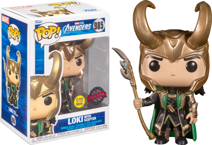 The Amazing Collectables Latest Additions Funko Pop! The Avengers - Loki With Sceptor Glow In The Dark #985 3 The Amazing Collectables Latest Additions Funko Pop! The Avengers - Loki With Sceptor Glow In The Dark #985