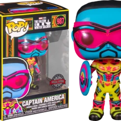 The Amazing Collectables Blacklight ✨ Funko Pop! The Falcon And The Winter Soldier - Captain America Blacklight #987