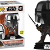 The Amazing Collectables Funko Pop! Star Wars: The Mandalorian - The Mandalorian With Darksaber Chrome Glow In The Dark #491 2 The Amazing Collectables Funko Pop! Star Wars: The Mandalorian - The Mandalorian With Darksaber Chrome Glow In The Dark #491