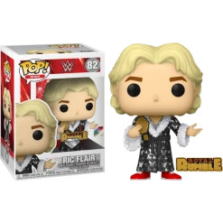 The Amazing Collectables Funko Pop! WWE - Ric Flair Royal Rumble '92 Diamond Glitter With Enamel Pin #82 Sports