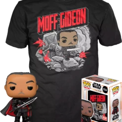 The Amazing Collectables Funko Pop! Star Wars: The Mandalorian - Moff Gideon Glow In The Dark Vinyl Figure & T-Shirt Box Set