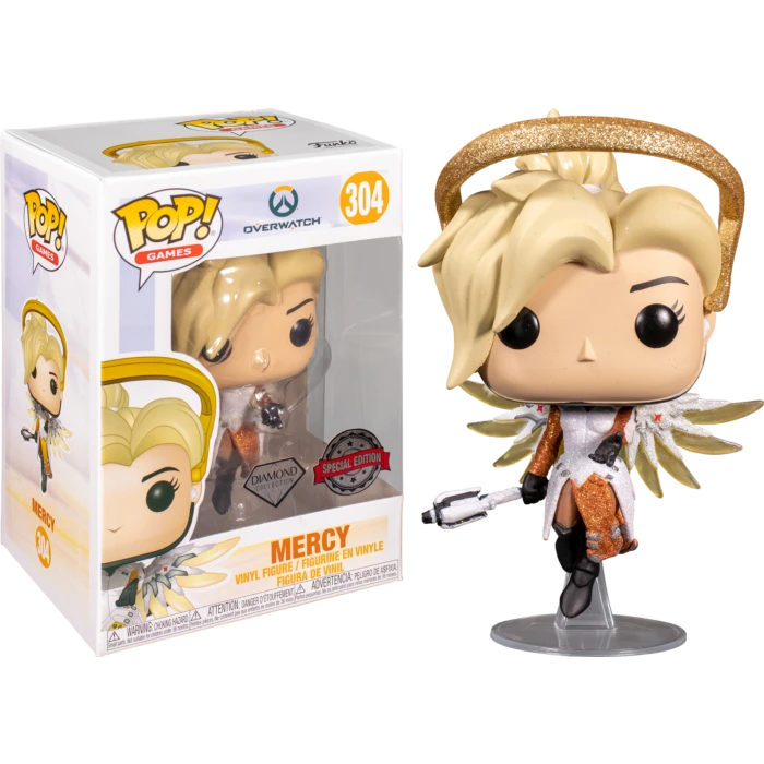 The Amazing Collectables Funko Pop! Overwatch - Mercy Blizzard 30th Anniversary Diamond Glitter #304 3 The Amazing Collectables Funko Pop! Overwatch - Mercy Blizzard 30th Anniversary Diamond Glitter #304