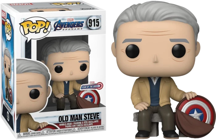 The Amazing Collectables Funko Pop! Avengers 4: Endgame - Old Man Steve Year Of The Shield #915 3 The Amazing Collectables Funko Pop! Avengers 4: Endgame - Old Man Steve Year Of The Shield #915