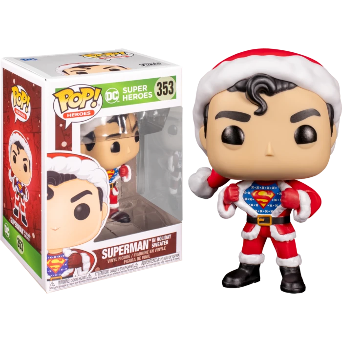 The Amazing Collectables Funko Pop! Superman - Superman With Christmas Sweater Holiday #353 Latest Additions 3 The Amazing Collectables Funko Pop! Superman - Superman With Christmas Sweater Holiday #353 Latest Additions