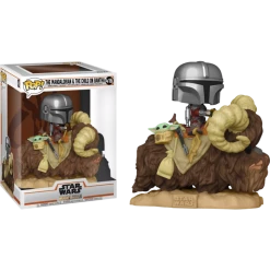 The Amazing Collectables Funko Pop! Star Wars: The Mandalorian - The Mandalorian & The Child On Bantha Deluxe #416