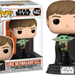 The Amazing Collectables Funko Pop! Star Wars: The Mandalorian - Luke Skywalker With Grogu #482