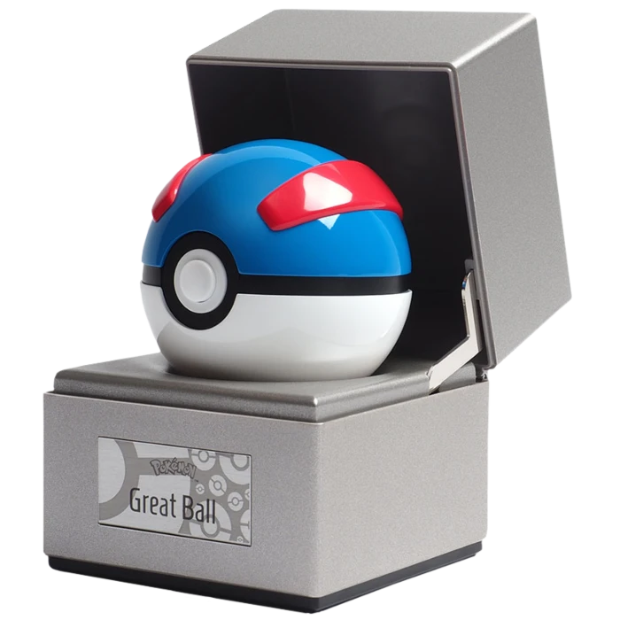 The Amazing Collectables Pokemon - Great Ball 1:1 Scale Life Size Die-Cast Prop Replica 3 The Amazing Collectables Pokemon - Great Ball 1:1 Scale Life Size Die-Cast Prop Replica