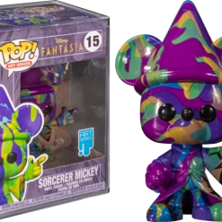 The Amazing Collectables Latest Additions Funko Pop! Fantasia - Sorcerer Mickey Purple & Green Artist Series 80th Anniversary With Pop! Protector #15