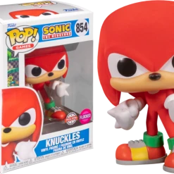 The Amazing Collectables Funko Pop! Sonic The Hedgehog - Knuckles Flocked #854 Video Games