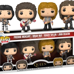 The Amazing Collectables Rocks Funko Pop! Queen - Freddie Mercury, Roger Taylor, Brian May & John Deacon - 4-Pack