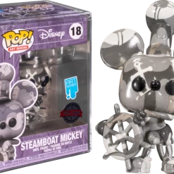 The Amazing Collectables Funko Pop! Mickey Mouse - Steamboat Willie Artist Series Pop! Vinyl Figure With Pop! Protector #18