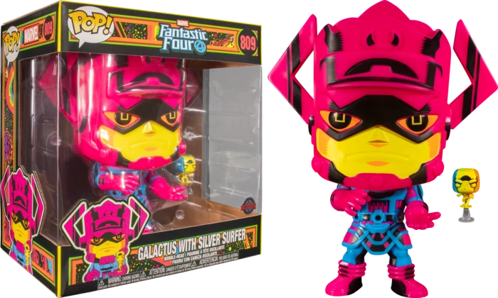 The Amazing Collectables Funko Pop! Fantastic Four - Galactus With Silver Surfer Blacklight 10" #809 3 The Amazing Collectables Funko Pop! Fantastic Four - Galactus With Silver Surfer Blacklight 10" #809