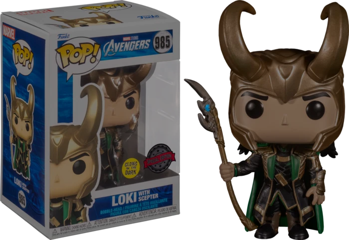 The Amazing Collectables Latest Additions Funko Pop! The Avengers - Loki With Sceptor Glow In The Dark #985 4 The Amazing Collectables Latest Additions Funko Pop! The Avengers - Loki With Sceptor Glow In The Dark #985