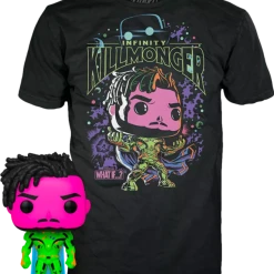 The Amazing Collectables Funko Pop! What If… - Infinity Killmonger Blacklight - Vinyl Figure & T-Shirt Box Set
