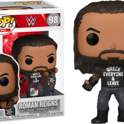 The Amazing Collectables Funko Pop! WWE - Roman Reigns With Wreck Everyone Shirt Metallic #98