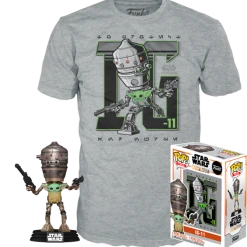 The Amazing Collectables Funko Pop! Star Wars: The Mandalorian - IG-11 With The Child (Baby Yoda) Pop! Vinyl Figure & T-Shirt Box Set