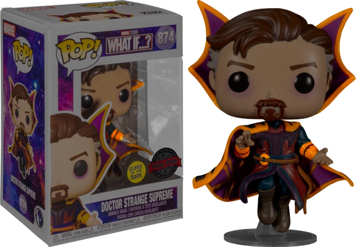 The Amazing Collectables Funko Pop! Marvel: What If… - Doctor Strange Supreme Glow In The Dark #874 4 The Amazing Collectables Funko Pop! Marvel: What If… - Doctor Strange Supreme Glow In The Dark #874