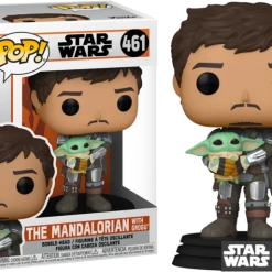 The Amazing Collectables Funko Pop! Star Wars: The Mandalorian - The Mandalorian With Grogu (The Child) #461