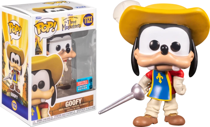 The Amazing Collectables Funko Pop! Mickey, Donald, Goofy: The Three Musketeers - Goofy #1123 (2021 Fall Convention Exclusive) 3 The Amazing Collectables Funko Pop! Mickey, Donald, Goofy: The Three Musketeers - Goofy #1123 (2021 Fall Convention Exclusive)