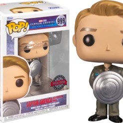 The Amazing Collectables Latest Additions Funko Pop! Captain America: The First Avenger - Captain America With Prototype Shield Metallic #999