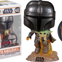 The Amazing Collectables Funko Pop! Star Wars: Across The Galaxy - The Mandalorian With Grogu With Enamel Pin #402