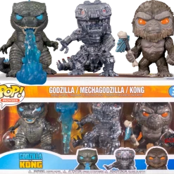 The Amazing Collectables Funko Pop! Godzilla Vs Kong - Kong With Battle Axe, Godzilla With Heat Ray & Mechagodzilla - 3-Pack Movies