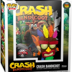 The Amazing Collectables Video Games Funko Pop! Games Cover - Crash Bandicoot - Crash Bandicoot With Aku Aku Mask #06