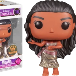The Amazing Collectables Bundles Funko Pop! Disney Princess - Snow White, Moana, Tiana, Ariel, Jasmine & Aurora Gold Ultimate Princess - Bundle (Set Of 6 + Pin Book)