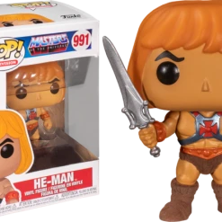 The Amazing Collectables Funko Pop! Masters Of The Universe - He-Man With Lightning Sword Flocked #991 + Exclusive Collector Box