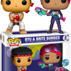 The Amazing Collectables Funko Pop! Street Fighter Vs Fortnite - Ryu & Brite Bomber - 2-Pack