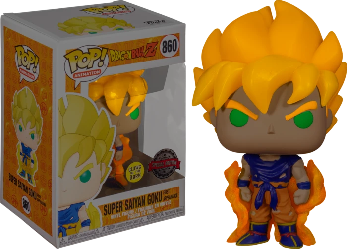 The Amazing Collectables Funko Pop! Dragon Ball Z - Super Saiyan Goku First Appearance Glow In The Dark #860 3 The Amazing Collectables Funko Pop! Dragon Ball Z - Super Saiyan Goku First Appearance Glow In The Dark #860