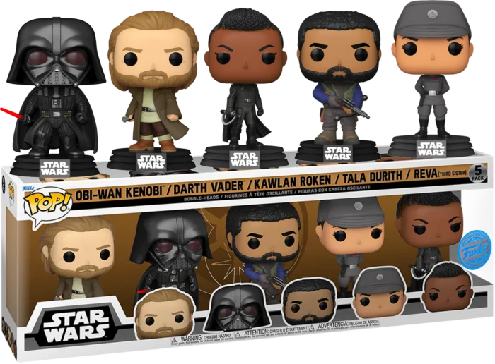 The Amazing Collectables Funko Pop! Star Wars: Obi-Wan Kenobi - Obi-Wan, Darth Vader, Kawlan Roken, Tala Durith & Reva - 5-Pack 3 The Amazing Collectables Funko Pop! Star Wars: Obi-Wan Kenobi - Obi-Wan, Darth Vader, Kawlan Roken, Tala Durith & Reva - 5-Pack