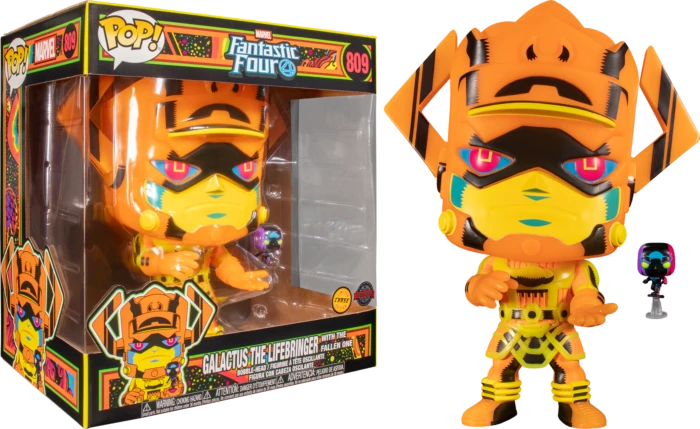 The Amazing Collectables Funko Pop! Fantastic Four - Galactus With Silver Surfer Blacklight 10" #809 4 The Amazing Collectables Funko Pop! Fantastic Four - Galactus With Silver Surfer Blacklight 10" #809