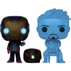 The Amazing Collectables Latest Additions Funko Pop! Avengers 4: Endgame - Hologram Tony Stark & Morgan With Helmet - 2-Pack